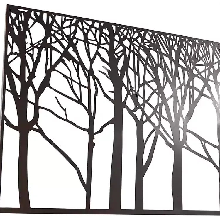 Kirklands Home Wall Plaques|Matte Metal Tree Frame Wall Plaque Black