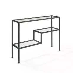 Kirklands Home Console Tables|Matte Multi Level Console Table Black