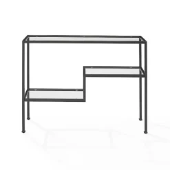 Kirklands Home Console Tables|Matte Multi Level Console Table Black