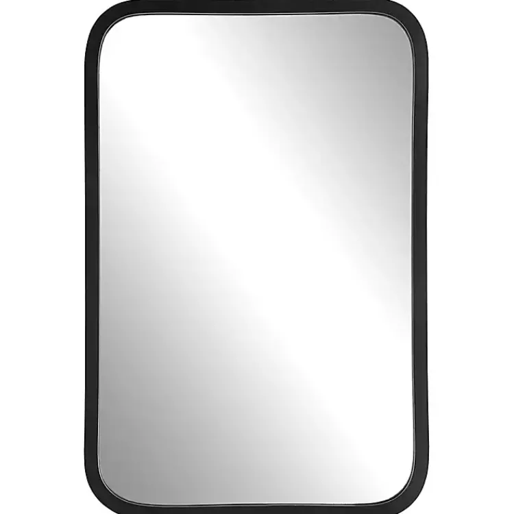Kirklands Home Framed Mirrors|Matte Black Rectangular Wall Mirror