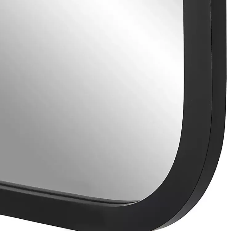Kirklands Home Framed Mirrors|Matte Black Rectangular Wall Mirror