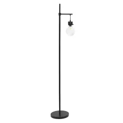 Kirklands Home Floor Lamps|Matte Black Stephen Floor Lamp Clear