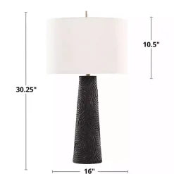 Kirklands Home Table Lamps|Matte Black Tapered Kona Table Lamps, Set of 2 Tan