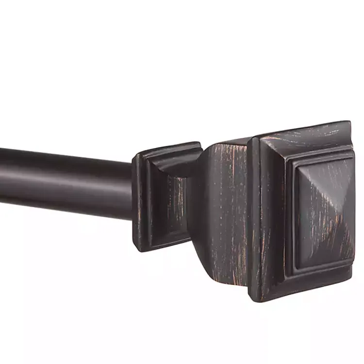 Kirklands Home Curtain Rods & Hardware|Matte Bronze Nathan Curtain Rod, 72 in. Brown