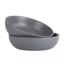 Kirklands Home Serving & Entertaining|Matte Charcoal Serving Bowls, Set of 2 Gray