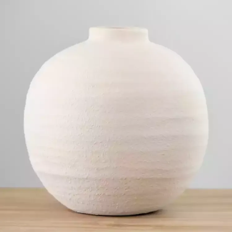 Matte Eggshell Rotund Vase Vases
