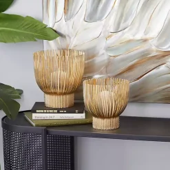 Sale Matte Straws 2-pc. Votive Candle Holder Set Candle Holders