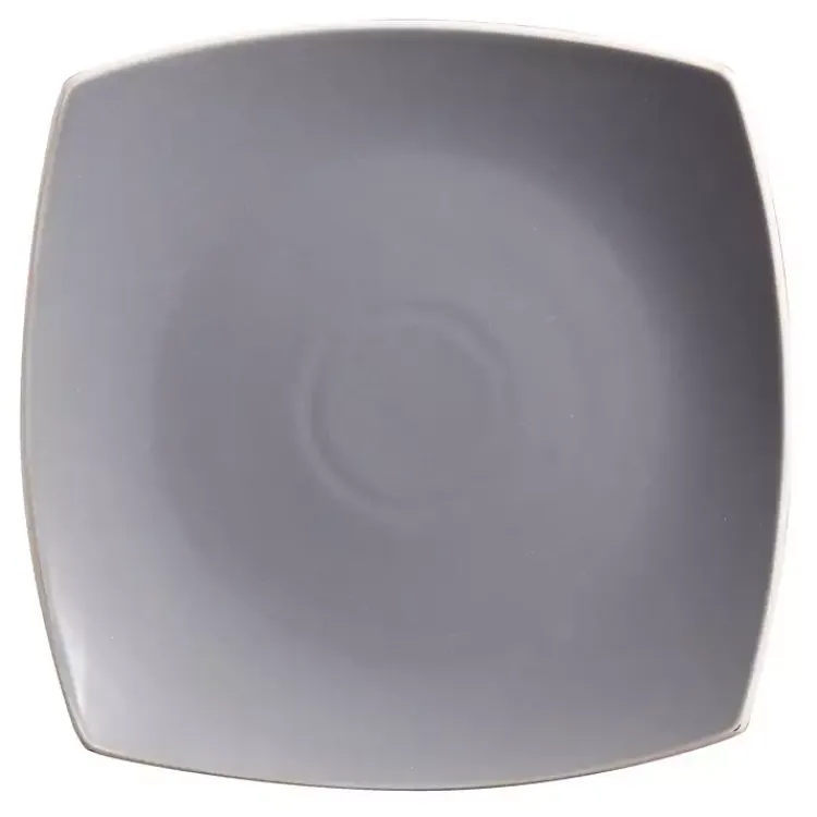 Kirklands Home Dinnerware|Matte Gray and Black 16-pc. Dinnerware Set