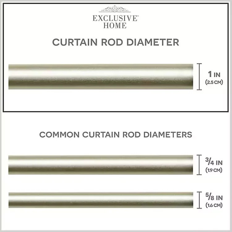 Kirklands Home Curtain Rods & Hardware|Matte Silver Hyde Wrap Around Curtain Rod, 120 in.