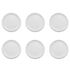 Kirklands Home Outdoor Dining|Matte Melamine Coupe Dinner Plates, Set of 6 White