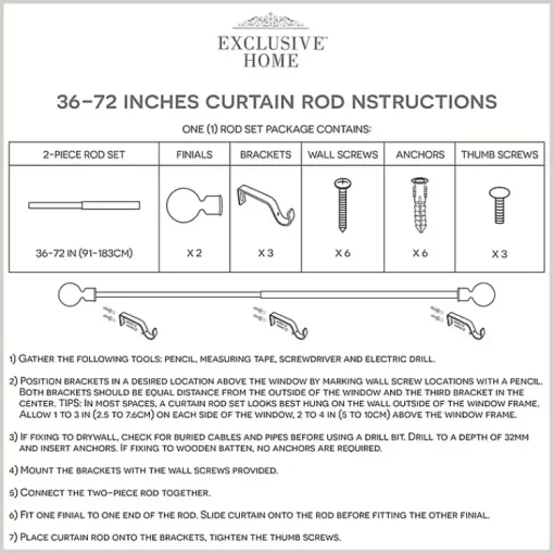 Kirklands Home Curtain Rods & Hardware|Matte White Open Sphere Curtain Rod, 72 in.