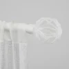 Kirklands Home Curtain Rods & Hardware|Matte White Open Sphere Curtain Rod, 120 in.