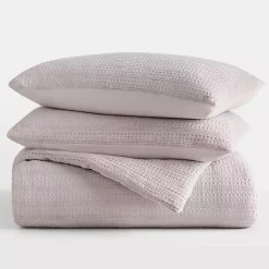 Kirklands Home Comforters|Mauve Waffle Ultra-Soft 3-pc. King Comforter Set Pink