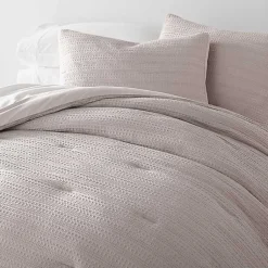 Kirklands Home Comforters|Mauve Waffle Ultra-Soft 3-pc. Queen Comforter Set Pink