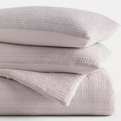 Kirklands Home Comforters|Mauve Waffle Ultra-Soft 3-pc. Queen Comforter Set Pink