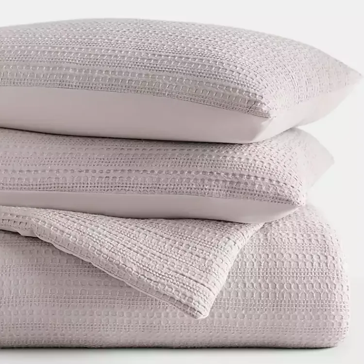 Kirklands Home Comforters|Mauve Waffle Ultra-Soft 3-pc. Queen Comforter Set Pink