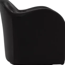 Kirklands Home Accent Chairs|Max Faux Leather Swivel Club Accent Chair Black