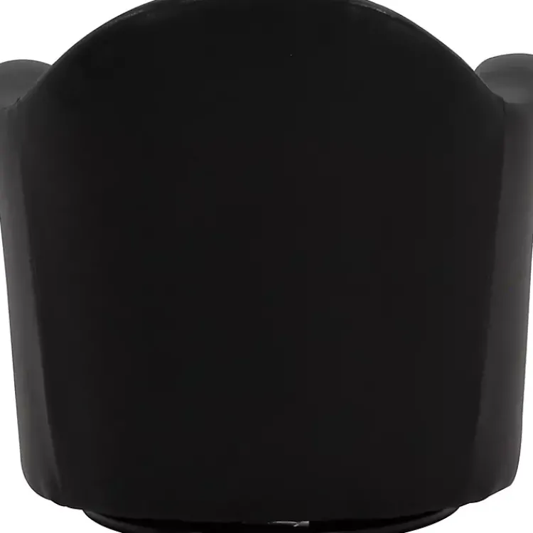Kirklands Home Accent Chairs|Max Faux Leather Swivel Club Accent Chair Black