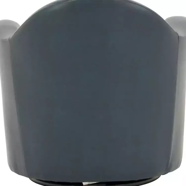 Kirklands Home Accent Chairs|Max Faux Leather Swivel Club Accent Chair Blue