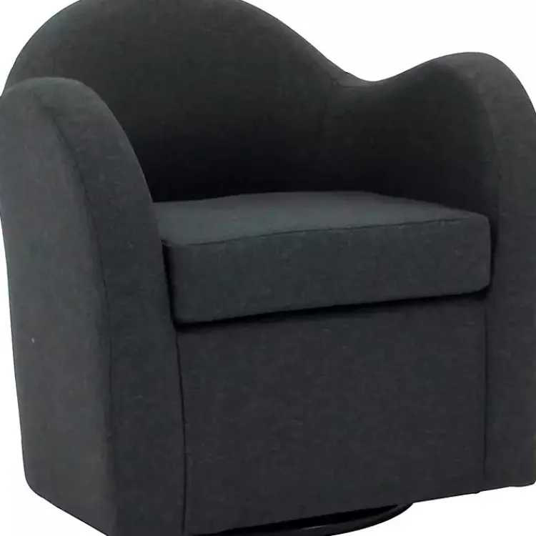 Kirklands Home Accent Chairs|Max Swivel Club Accent Chair Gray