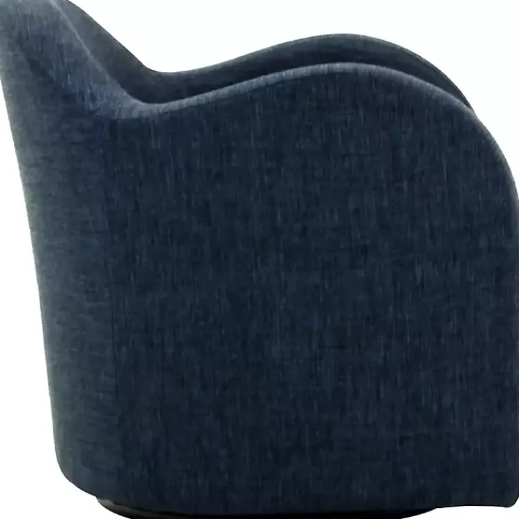 Kirklands Home Accent Chairs|Max Navy Swivel Club Accent Chair Blue