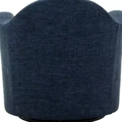 Kirklands Home Accent Chairs|Max Navy Swivel Club Accent Chair Blue