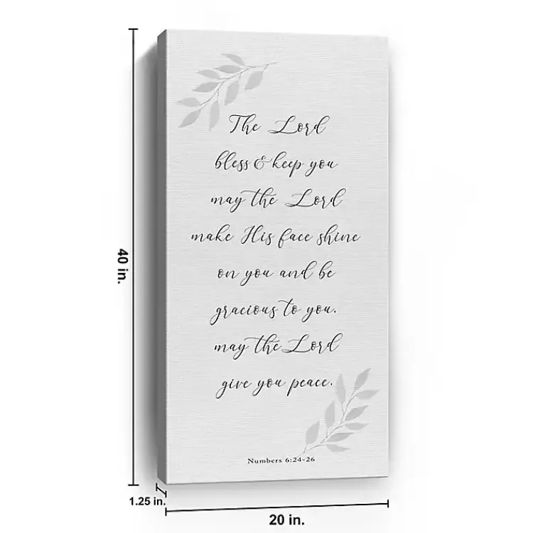 Kirklands Home Wall Quotes & Signs|May the Lord Give You Peace Canvas Art Print White