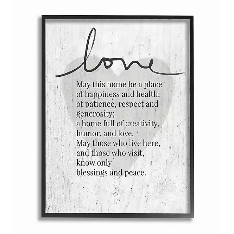 Kirklands Home Wall Quotes & Signs|May This Home Framed Giclee Canvas Art Print Gray