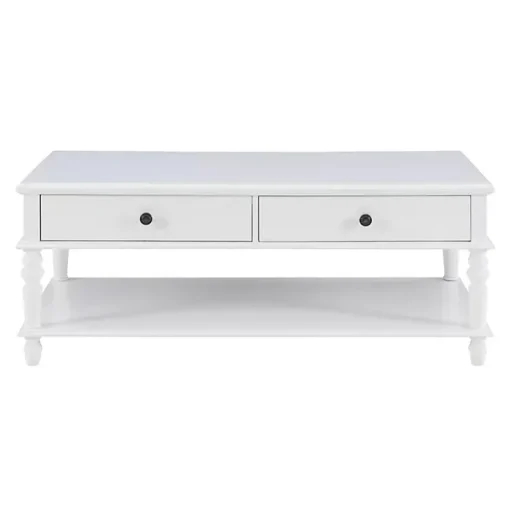 Kirklands Home Coffee Tables|McGhie 2-Drawer Coffee Table White