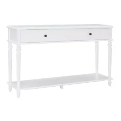 Kirklands Home Console Tables|McGhie 2-Drawer Console Table White