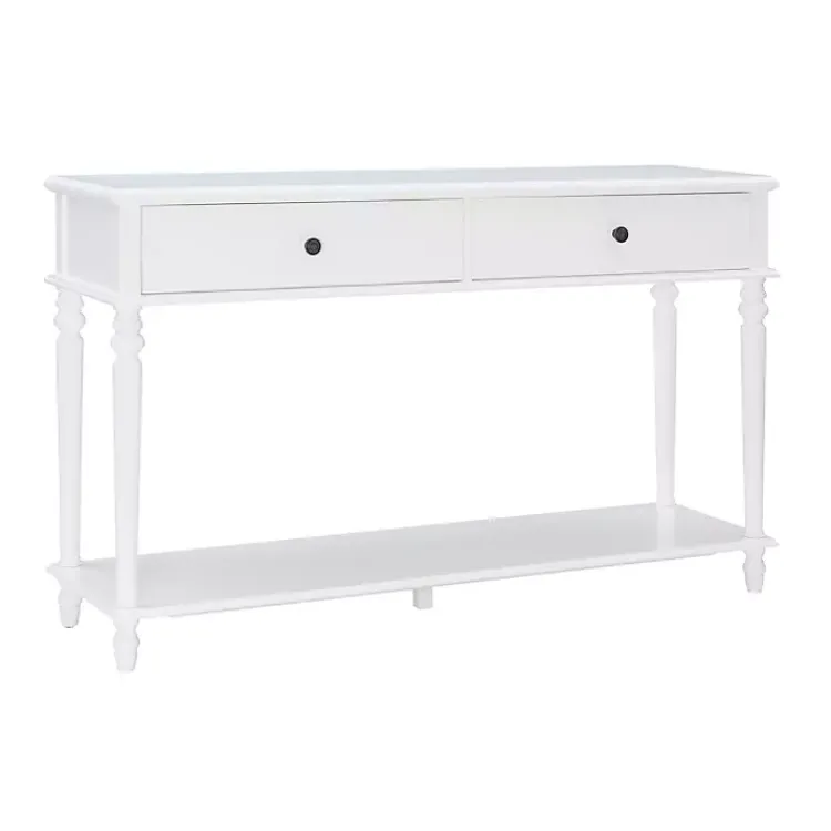 Kirklands Home Console Tables|McGhie 2-Drawer Console Table White