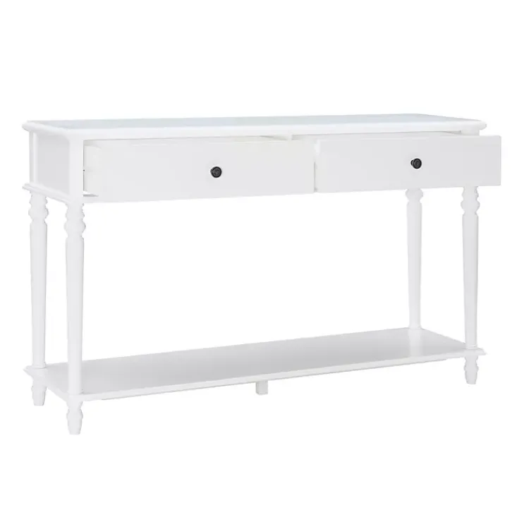 Kirklands Home Console Tables|McGhie 2-Drawer Console Table White