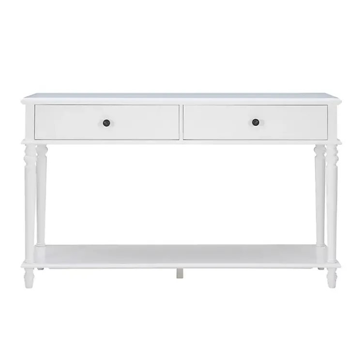 Kirklands Home Console Tables|McGhie 2-Drawer Console Table White