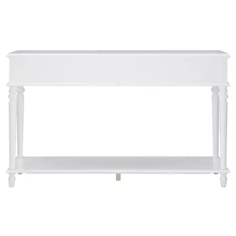 Kirklands Home Console Tables|McGhie 2-Drawer Console Table White
