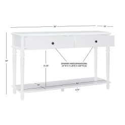 Kirklands Home Console Tables|McGhie 2-Drawer Console Table White