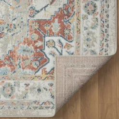 Kirklands Home Area Rugs|Medallion Ivory Rust Area Rug, 3x6