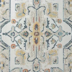 Kirklands Home Area Rugs|Medallion Rust Area Rug, 5x7 Ivory