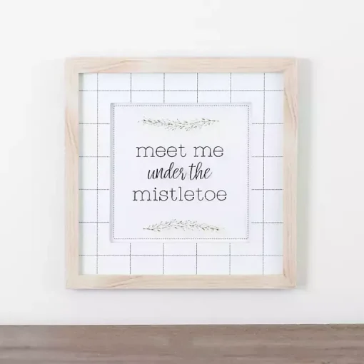 Best Meet Me Under The Mistletoe Wall Plaque Christmas Art & Wall Decor