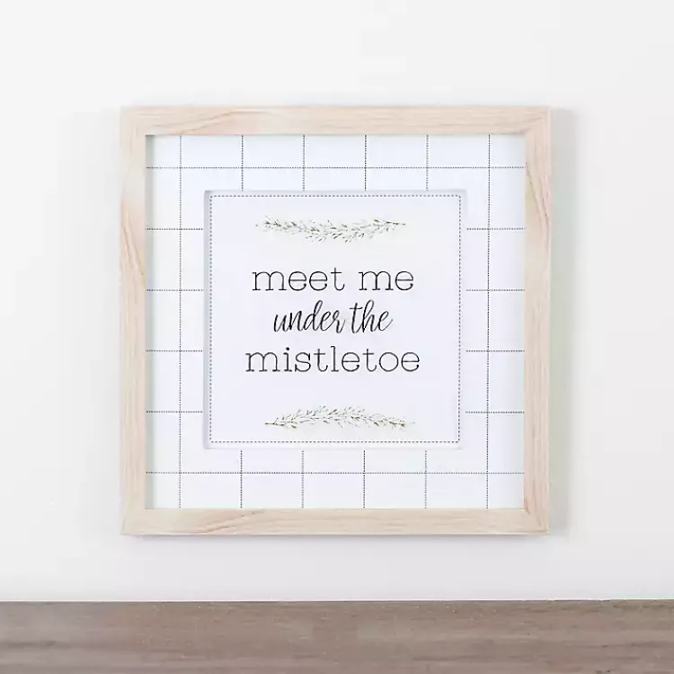 Best Meet Me Under The Mistletoe Wall Plaque Christmas Art & Wall Decor