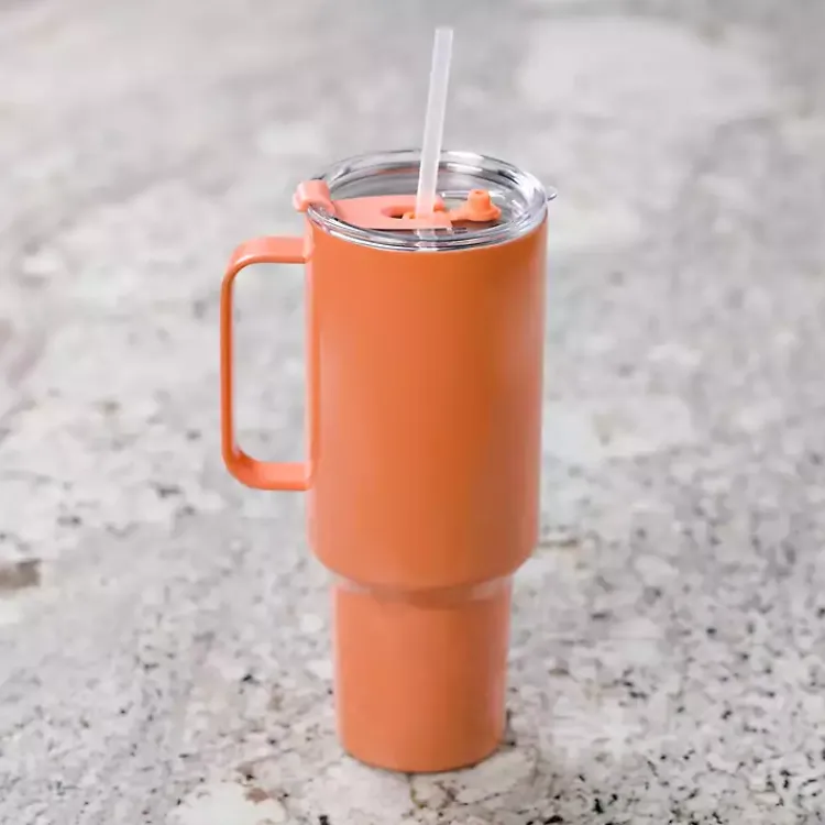Kirklands Home Glassware & Drinkware|Melon Otto 40 oz. Insulated Tumbler Orange