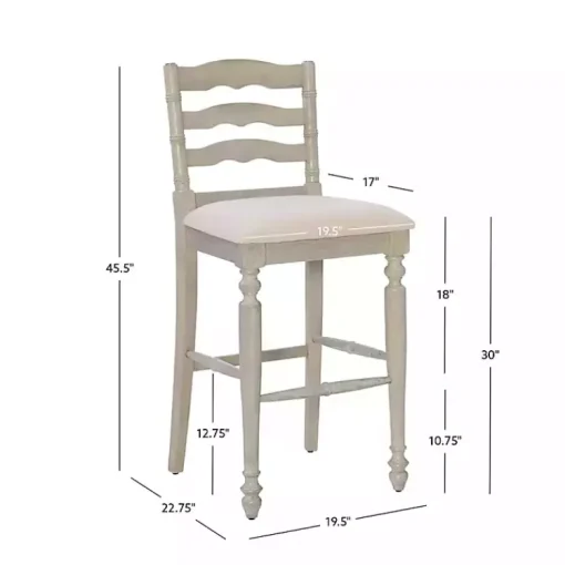 Kirklands Home Bar Stools & Counter Height Stools|Melvin Distressed wash Bar Stool White
