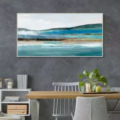 Kirklands Home Canvas Art|Memories of Framed Canvas Art Print Blue