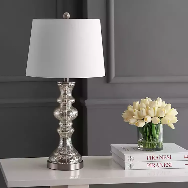 Kirklands Home Table Lamps|Mercury Glass Jaiden Table Lamp White