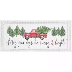 Sale Merry & Bright Beaded Frame Wall Plaque Christmas Art & Wall Decor