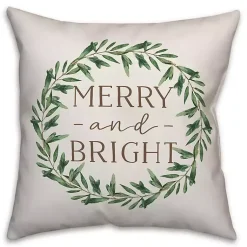 Online Merry and Bright Buffalo Check Reverse Pillow Christmas Pillows