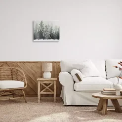 Merry and Bright Forest Canvas Wall Plaque Christmas Art & Wall Decor