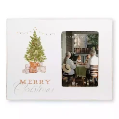 Merry Christmas Cottage Tree Picture Frame, 4x6 Christmas Decorations