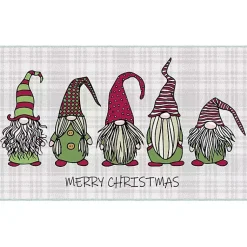 Best Merry Christmas Gnome Plaid Accent Rug Christmas Decorations