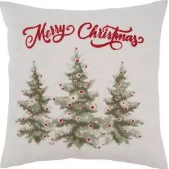 Outlet Merry Christmas Pine Trees Pillow Pillows