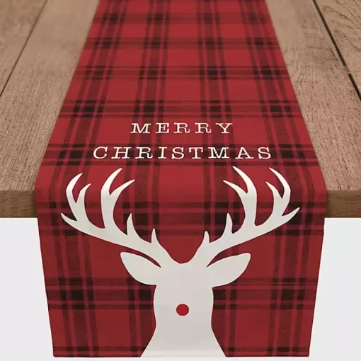 Merry Christmas Rudolf Table Runner Christmas Dining & Entertaining